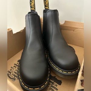 Black Nappa Leather Chelsea Dr. Marten’s Boots
